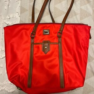 Dooney and Bourke nylon orange tote